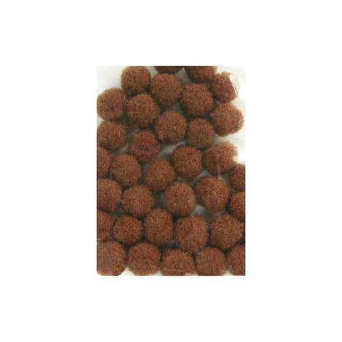 5mm Brown, Paper Accents Pom-Poms -