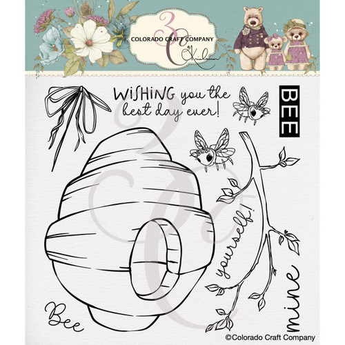 Beehive by Kris Lauren, Colorado Craft Company Clear Stamps -