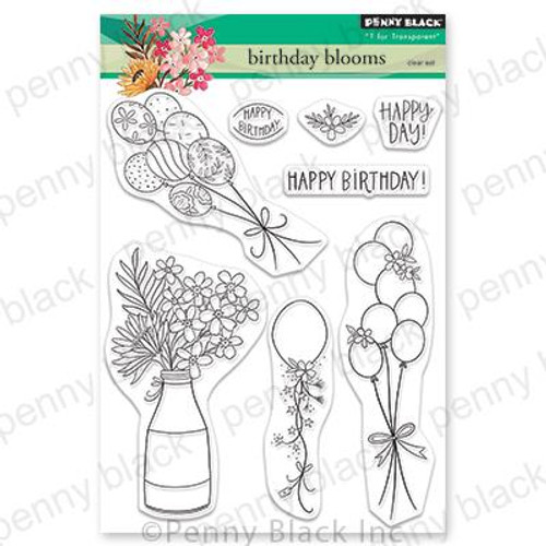 Birthday Blooms, Penny Black Clear Stamps -