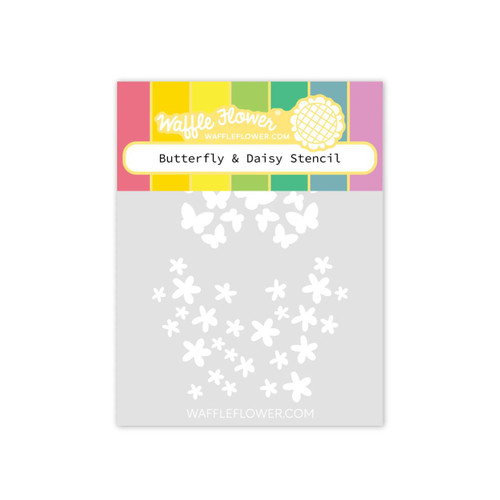 Butterfly & Daisy, Waffle Flower Stencils -