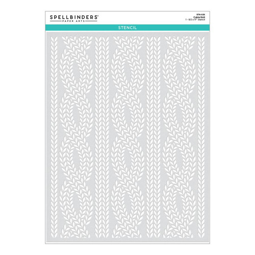 Cable Knit, Spellbinders Stencils -
