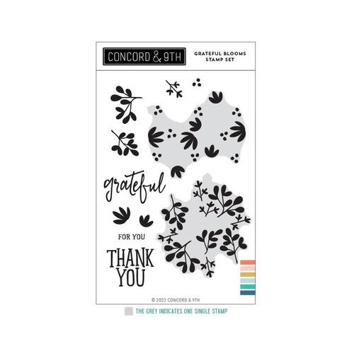 Grateful Blooms, Concord & 9th Clear Stamps -