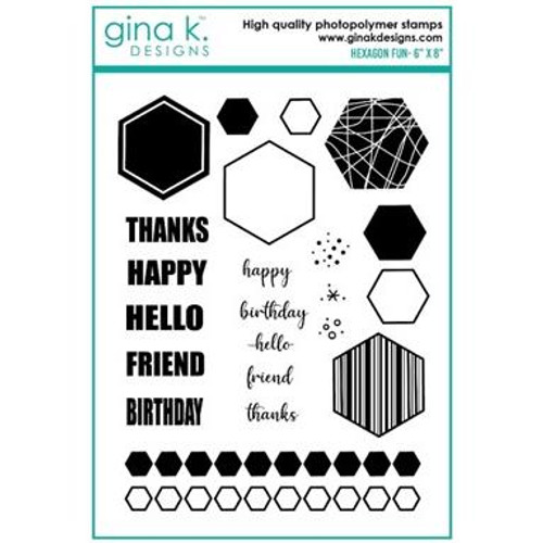 Hexagon Fun, Gina K Designs Clear Stamps -