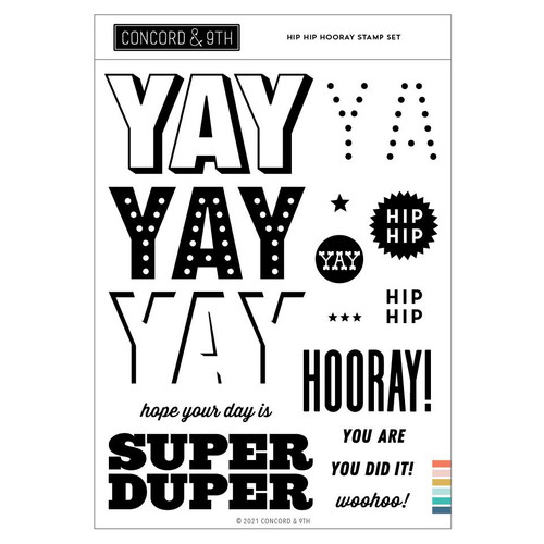 Hip Hip Hooray, Concord & 9th Clear Stamps -