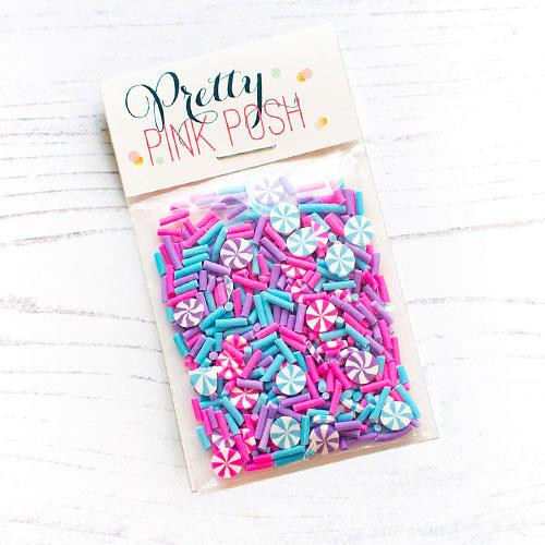 Party Swirls, Pretty Pink Posh Clay Confetti -