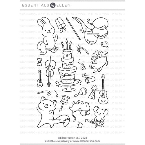 Party Time by Vera Kuprik, Essentials by Ellen Clear Stamps -