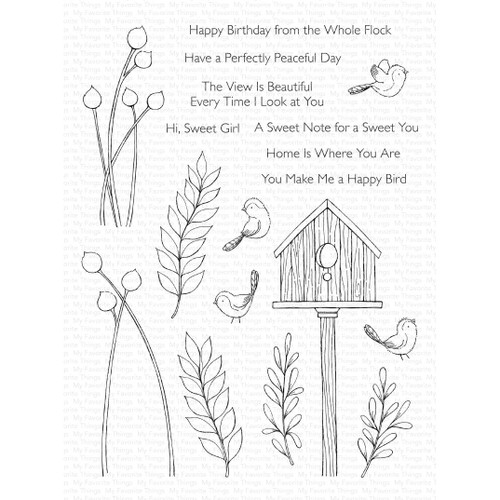 Peaceful Birds by Stacey Yacula, My Favorite Things Clear Stamps -