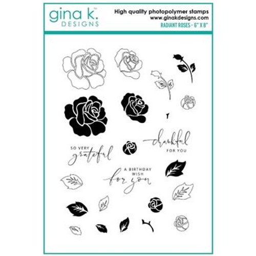 Radiant Roses, Gina K Designs Clear Stamps -