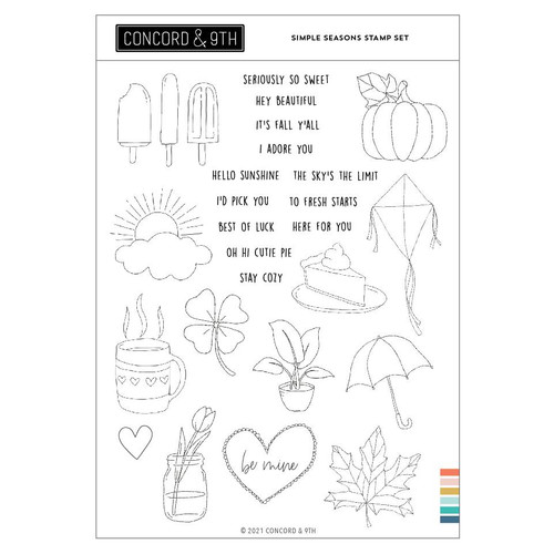 Simple Seasons, Concord & 9th Clear Stamps -
