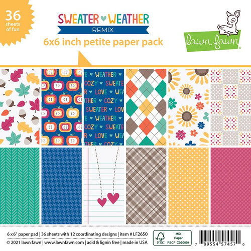 Sweater Weather Remix, Lawn Fawn Petite Paper Pack -