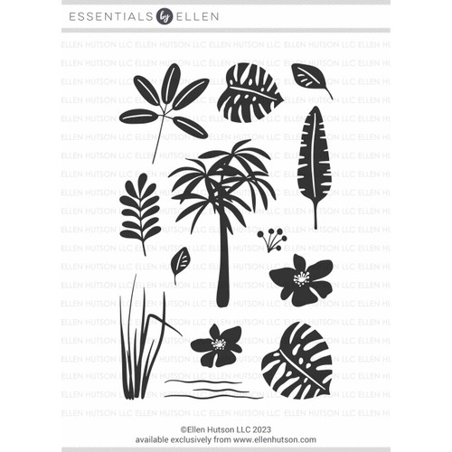 Tropical Foliage by Julie Ebersole, Essentials by Ellen Clear Stamps -
